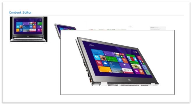 Mouse hover the each image